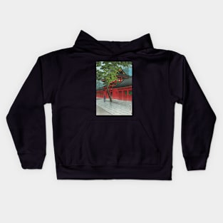 Sanno Shrine After Rain by Kawase Hasui Kids Hoodie